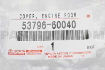 Toyota 5379660040 COVER, ENGINE ROOM SIDE, LH