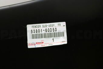 Toyota 5380160D50 FENDER SUB-ASSY FR