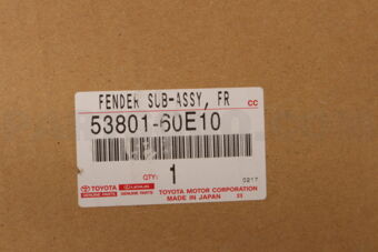 Toyota 5380160E10 FENDER SUB-ASSY FR