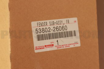 Toyota 5380226060 FENDER SUB-ASSY, FR