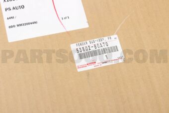 Toyota 5380260A70 FENDER SUB-ASSY, FRONT LH