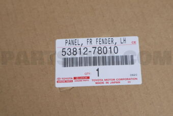 Toyota 5381278010 PANEL, FR FENDER, LH