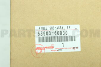 Toyota 5390360030 PANEL SUB-ASSY, FRONT END