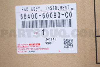 Toyota 5540060090C0 PAD ASSY, INSTRUMENT