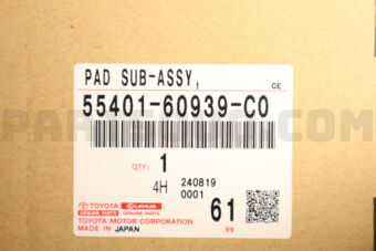 Toyota 5540160939C0 PAD S/A,INSTRUMENT
