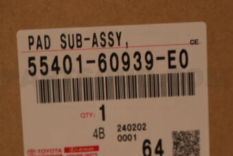 Toyota 5540160939E0 PAD SUB-ASSY