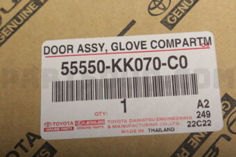 Toyota 55550KK070C0 DOOR ASSY, GLOVE