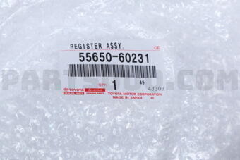 Toyota 5565060231 REGISTER ASSY, INSTRUMENT PANEL, NO.1