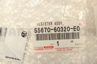 Toyota 5567060320E0 REGISTER ASSY