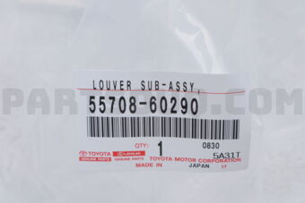 Toyota 5570860290 LOUVER SUB-ASSY