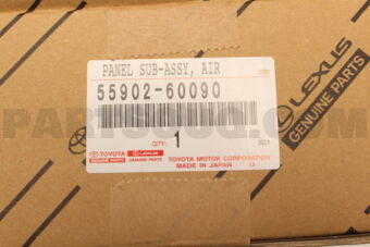 Toyota 5590260090 PANEL SUB-ASSY, AIR CONDITIONER