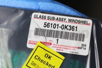 Toyota 561010K361 GLASS SUB-ASSY, WIND