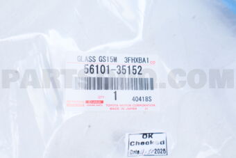 Toyota 5610135152 GLASS, WINDSHIELD