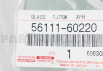 Toyota 5611160220 GLASS, WINDSHIELD