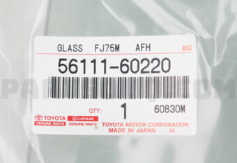 Toyota 5611160220 GLASS, WINDSHIELD