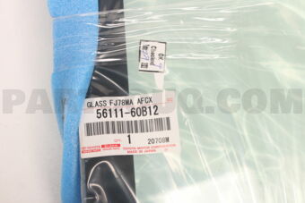 Toyota 5611160B12 GLASS, WINDSHIELD