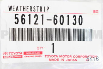 Toyota 5612160130 WEATHERSTRIP, WINDSHIELD