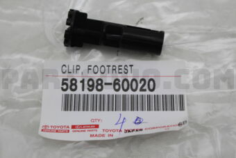 Toyota 5819860020 CLIP, FOOTREST, NO.1