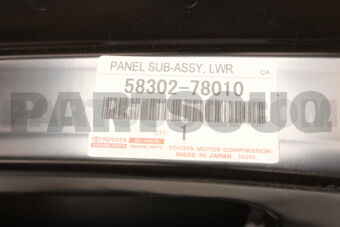 Toyota 5830278010 PANEL SUB-ASSY, BODY LOWER BACK