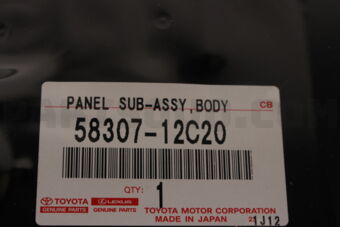 Toyota 5830712C20 PANEL SUB-ASSY BODY