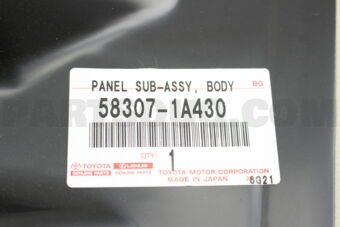 Toyota 583071A430 PANEL SUB-ASSY, BODY LOWER BACK
