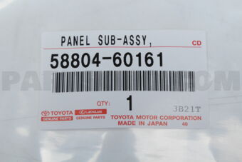 Toyota 5880460161 PANEL SUB-ASSY, CONSOLE, UPPER