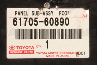 Toyota 6170560890 PANEL SUB-ASSY, ROOF SIDE, INNER RH