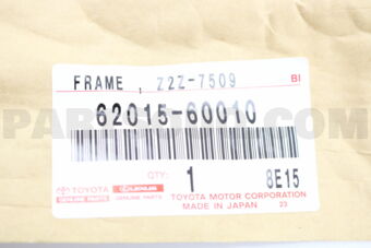 Toyota 6201560010 FRAME SUB-ASSY, SIDE WINDOW, RH