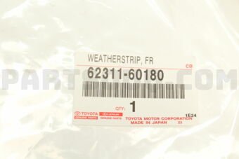 Toyota 6231160180 WEATHERSTRIP, FR