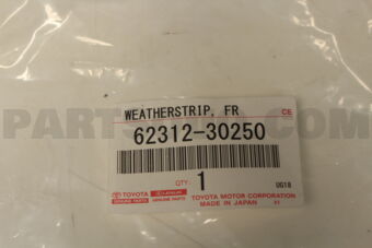 Toyota 6231230250 WEATHERSTRIP, FRONT DOOR OPENING TRIM, LH