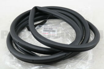Toyota 6233160081 WEATHERSTRIP, REAR DOOR OPENING TRIM, RH