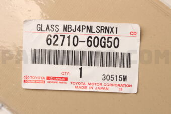 Toyota 6271060G50 WINDOW ASSY