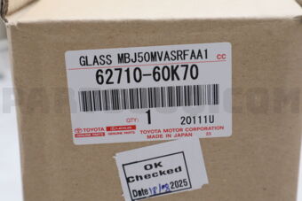 Toyota 6271060K70 WINDOW ASSY
