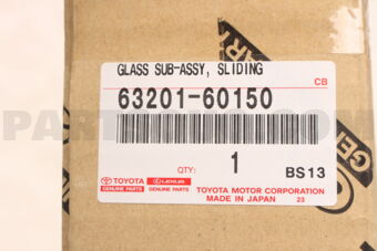 Toyota 6320160150 GLASS SUB-ASSY