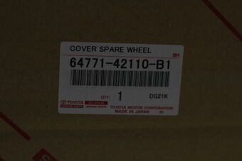 Toyota 6477142110B1 COVER, SPARE WHEEL