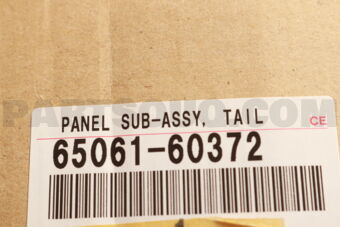 Toyota 6506160372 PANEL SUB-ASSY TAIL