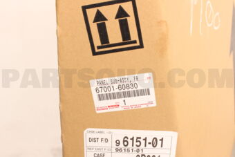 Toyota 6700160830 PANEL SUB-ASSY FR