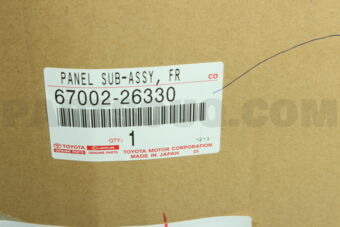 Toyota 6700226330 PANEL SUB-ASSY FR