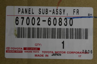 Toyota 6700260830 PANEL SUB-ASSY FR