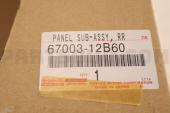 Toyota 6700312B60 PANEL SUB-ASSY, RR