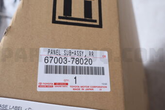 Toyota 6700378020 PANEL SUB-ASSY, REAR DOOR, RH