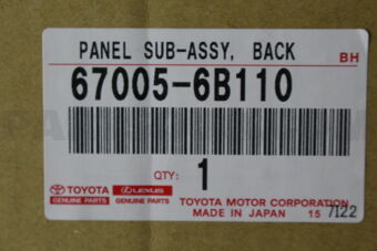 Toyota 670056B110 PANEL SUB-ASSY, BACK DOOR