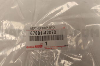 Toyota 6788142070 WEATHERSTRIP BACK