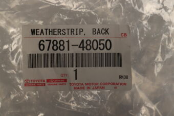 Toyota 6788148050 WEATHERSTRIP, BACK DOOR