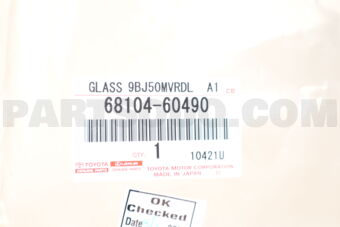 Toyota 6810460490 GLASS SUB-ASSY RR
