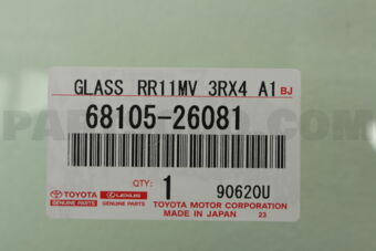 Toyota 6810526081 GLASS SUB-ASSY BACK