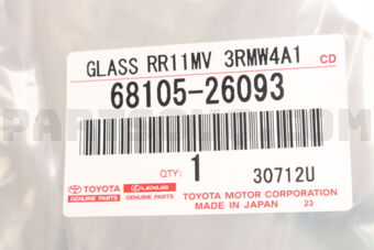 Toyota 6810526093 GLASS SUB-ASSY BACK
