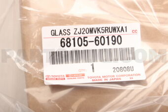 Toyota 6810560190 GLASS, BACK DOOR