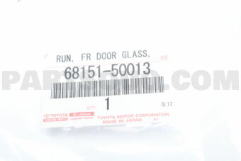 Toyota 6815150013 RUN, FRONT DOOR GLASS, LH