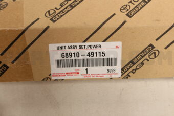 Toyota 6891049115 UNIT ASSY SET POWER